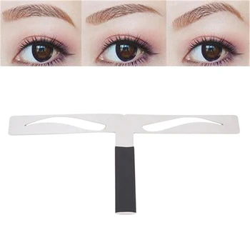 

1Pc Eyebrow Stencils Shaping Grooming Eye Brow Make Up Model Template Alloy Reusable Design Eyebrows Styling Tool