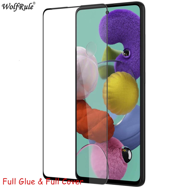 2 шт ЖК экран протектор для Samsung Galaxy A51 полное клеевое стекло покрытие закаленное SM