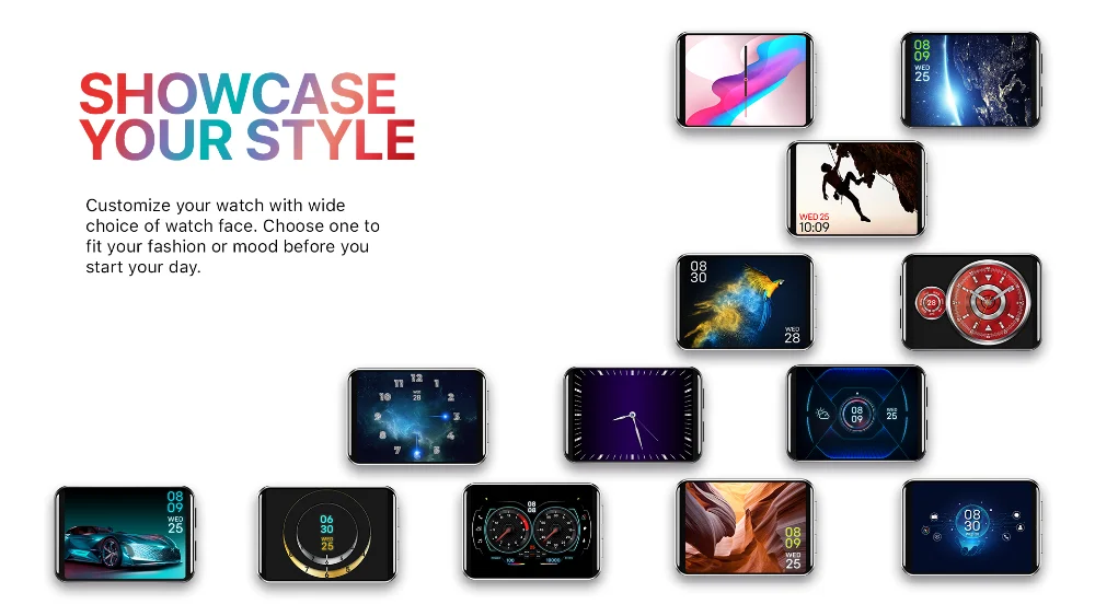 4G Smart Watch Men Android 7.1 2.8 Inch 640*480 Screen 3GB + 32GB 19 watch face