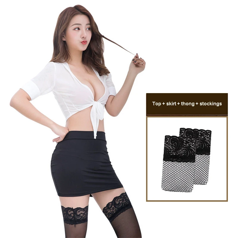 Uniforme de secretaria Sexy para adultos, lencería erótica, falda sexy para maestro, juego sexual para adultos, traje de secretaria para oficina, | - AliExpress