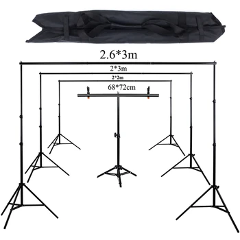 

Background Stand Support System Photography Studio Background Holder with Carry Bag for Muslins Backdrops,Paper and Canvas