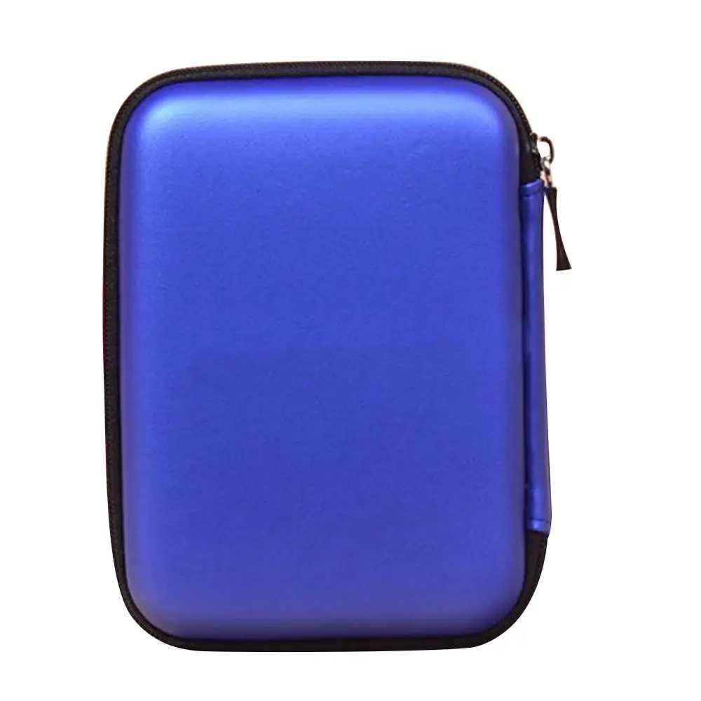 2," HDD сумка Внешний USB жесткий диск футляр для дисков наушники сумка для переноски Usb кабель чехол для SSD HDD жесткий диск чехол коробка - Цвет: Blue
