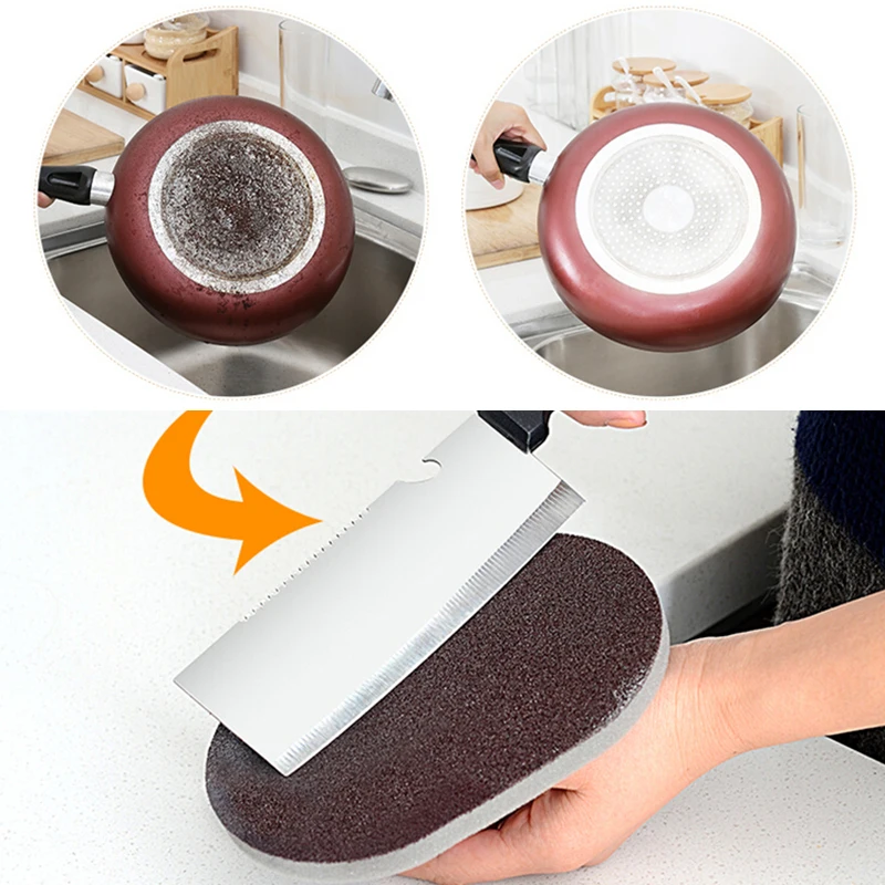 Kitchen Handle Emery Cleaning Sponge Multi-functional Practical Durable High Quality Cleaning Sponge