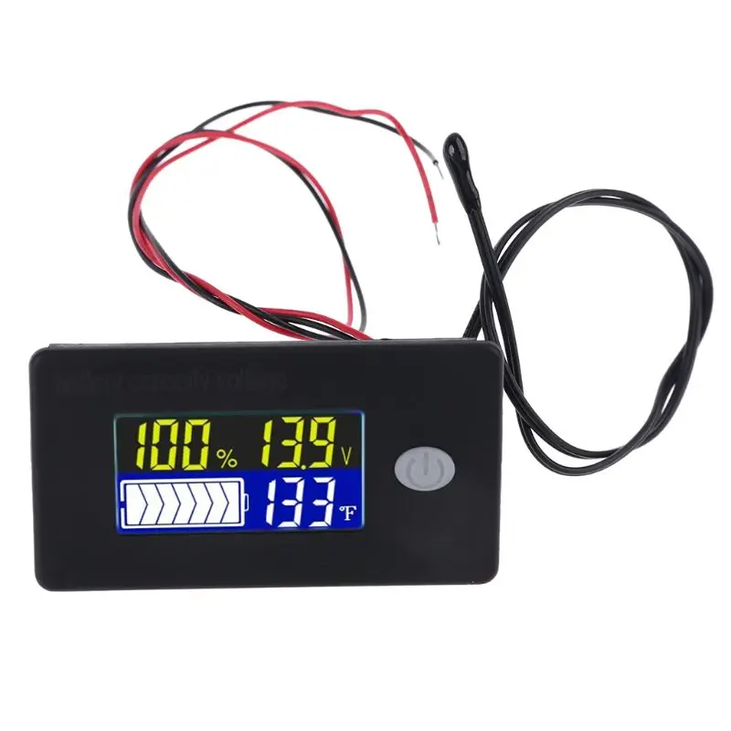 

DC 10V~100V Li-ion Lifepo4 Lead acid Battery Capacity Indicator with Alarm Temp