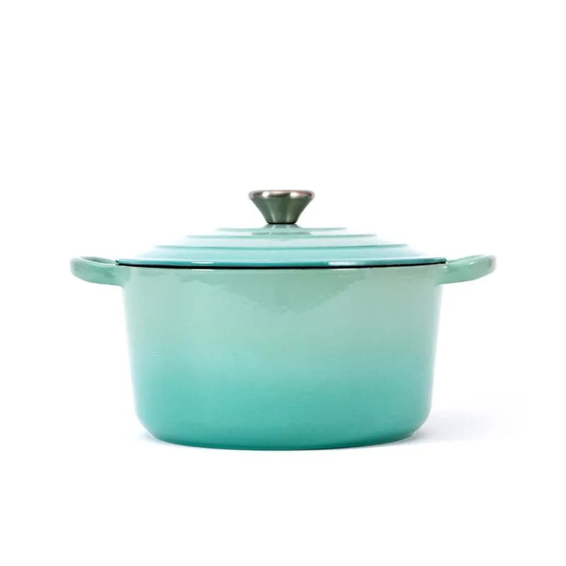 24cm 4L Green Pink Violet Cast Iron Enamel Stew Pot Multi-purpose Soup for 4People Use | Дом и сад