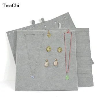 

Factory Sale Creative Velvet Jewelry Display Rack Portable Grey Earring Ring Cufflink Necklace Watch Chain Brooch OrganizerStand