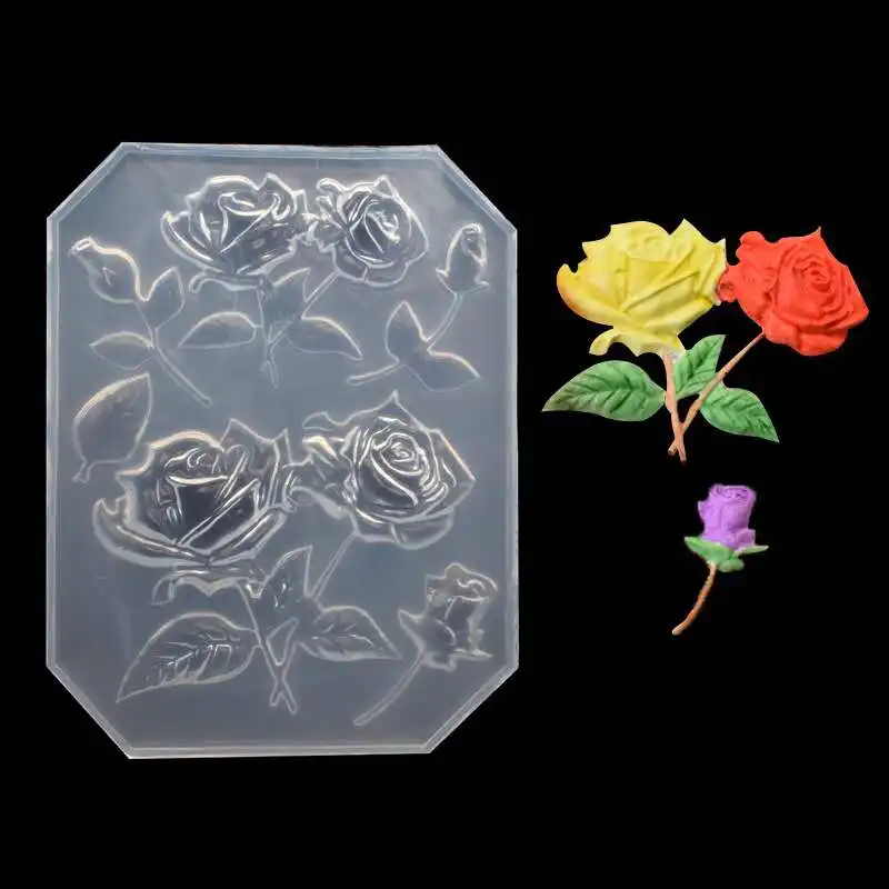 

3D Carving Silicone Mold Nail Stamping Camellia/Shell/Bow Tie/Star Pattern DIY UV Gel Acrylic Crystal Nails Template Rose mold