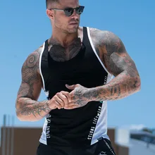 Мужской спортивный жилет для фитнеса, повседневный модный жилет с барьерами, жилет для бега, тренировочный жилет из чистого хлопка, влагоотводящий, Быстросохнущий