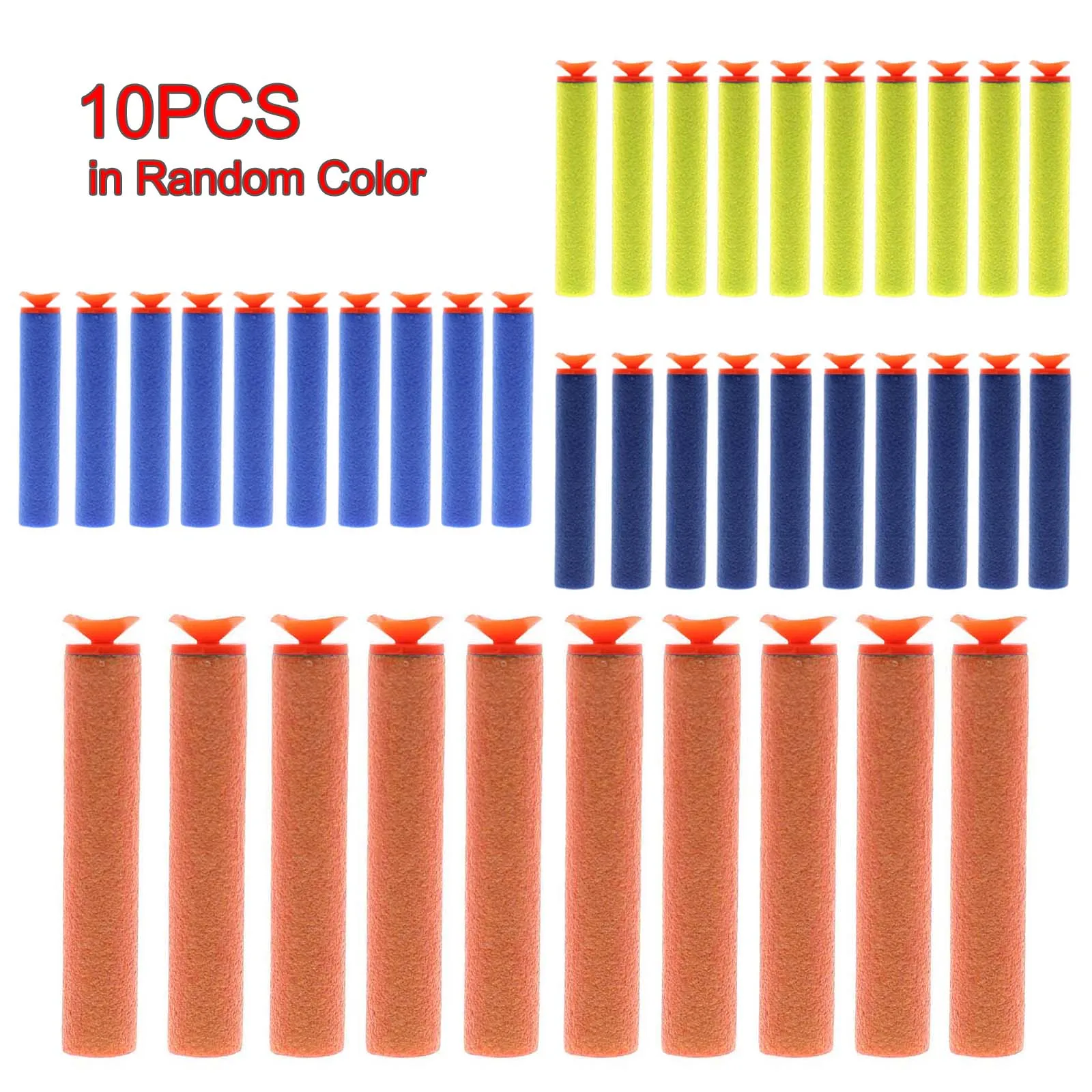 

10Pcs soft foam children's toy gun universal sucker shock wave strike bullet fly outdoor application