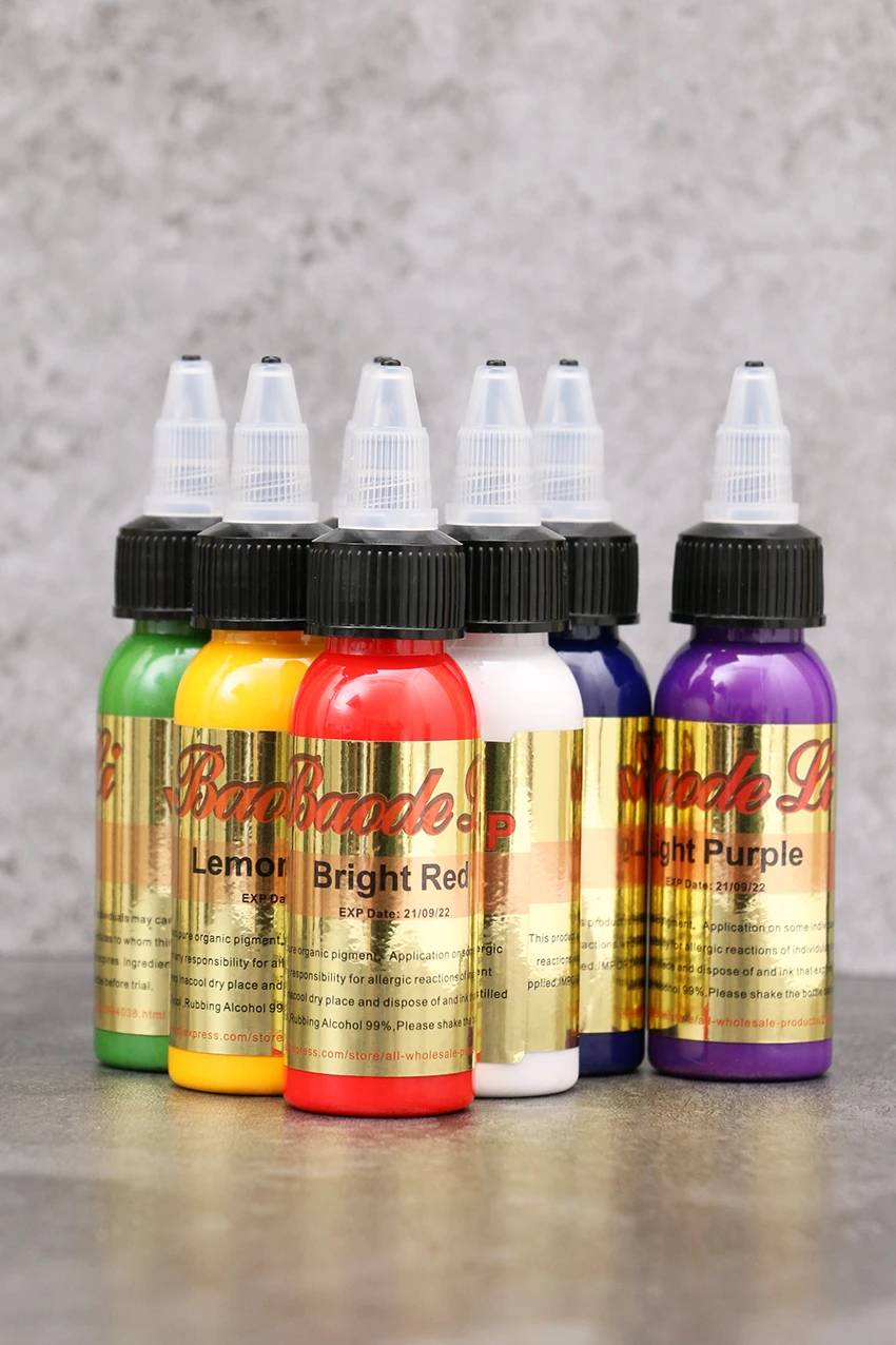 

7 Colors Tattoo Ink Pigment Set Kits Body Arts Professional Beauty Paints Accesories Permanent Makeup Pigment Tinta