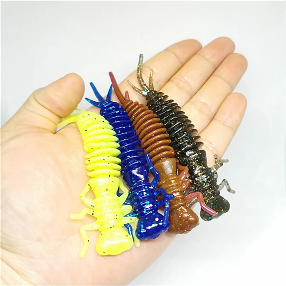 10 шт./мягкие рыболовные личинки bait5cm55mm/75 мм/100 мм искусственные приманки наживка