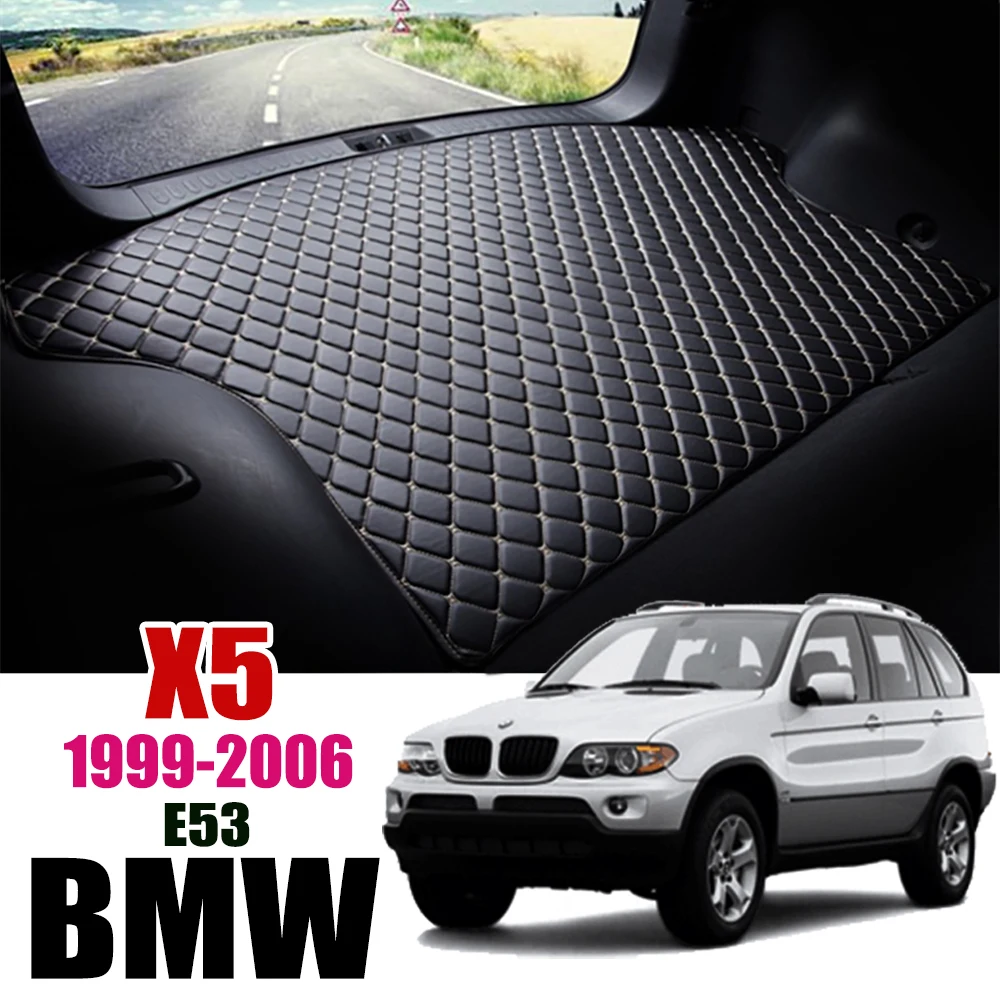 Кожаный Автомобильный Коврик для багажника BMW X5 E53 1999 2006 коврик подкладка