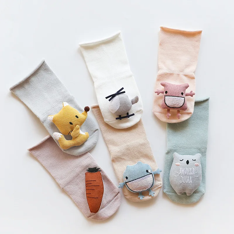 Socks Newborn Anti-Slip Animal Baby-Girls Infant Cotton Cartoon Soft Casual