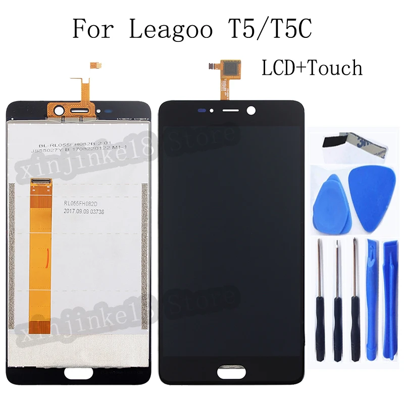 

5.5" high quality LCD display for LEAGOO T5 LCD touch screen digitizer Assembly replacement for leagoo T5C display Repair parts