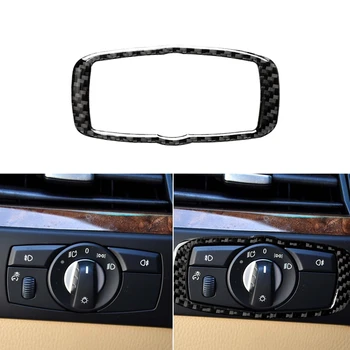 

Car Carbon Fiber Interior Headlight Switch Button Panel Cover Trim for BMW X5 E70 X6 E71 2008-2013 5 Series E60 2008-2010