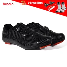 BOODUN Men's Cycling Shoes Road Mountain Bike Shoes with Doublue Rotating Buckle Antislip Nylon Sole Bicycle MTB Racing Shoes