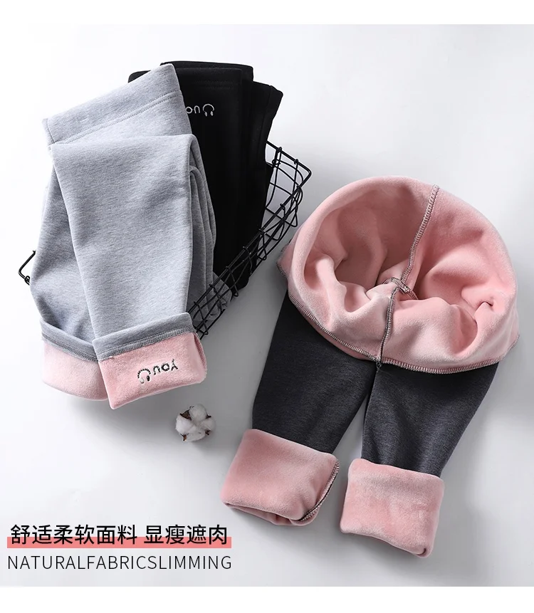 Maternity Leggings Winter Warm Trousers Plus Velvet Clothes Pregnancy Pants For Pregnant Women Thickened Leggings Grossesse