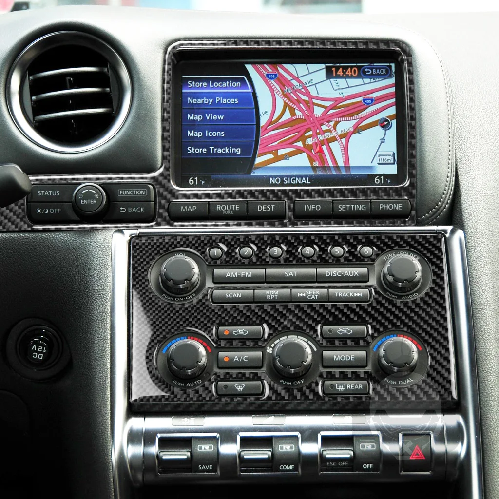 닛산 GTR R35 2008 2009 2010 2011 2012 2013 2014 2015 2016 풀 세트 정장 실제 탄소 섬유 스티커 자동차 인테리어 액세서리