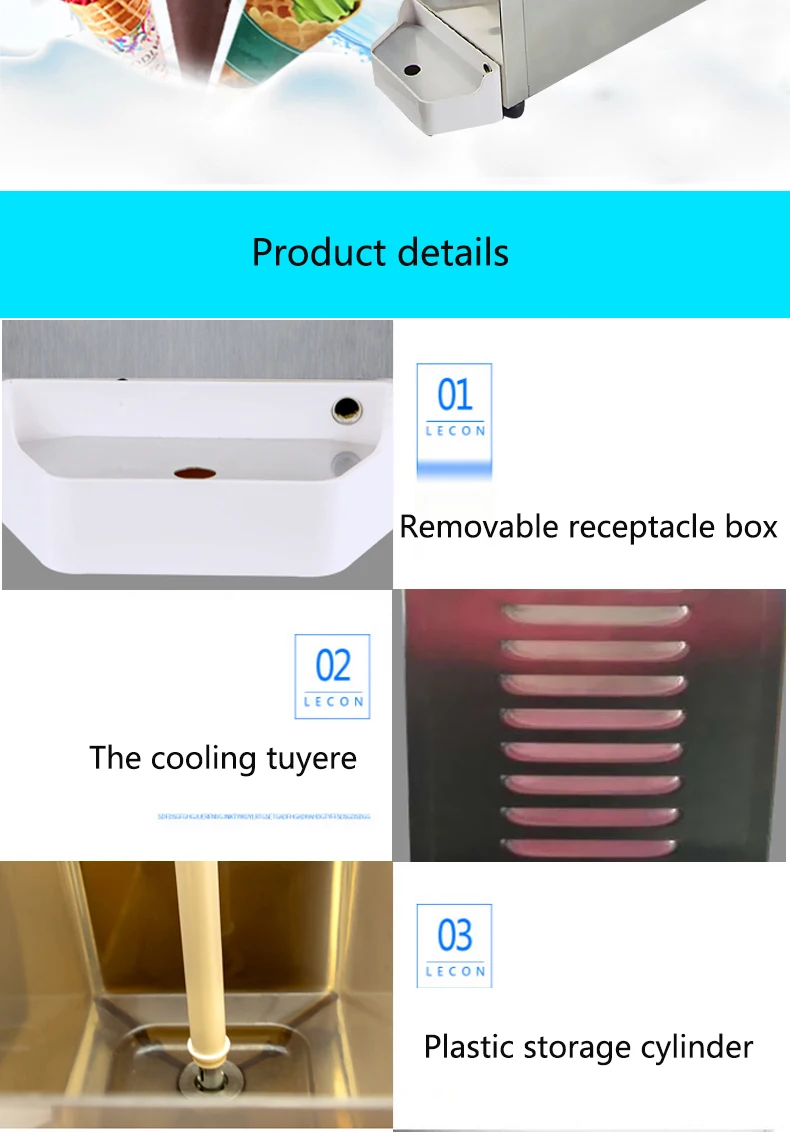 Taiwan Commercial Ice Cream Machine-16 Small Automatic Ice Cream Machine Cold Drink Ice Cream