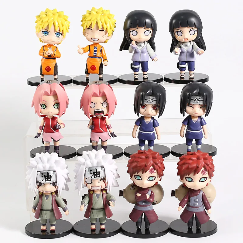 

Naruto Shippuden Naruto Hinata Sakura Itachi Sasuke Gaara Jiraiya Kakashi PVC Figures Collectible Toys 6pcs/set