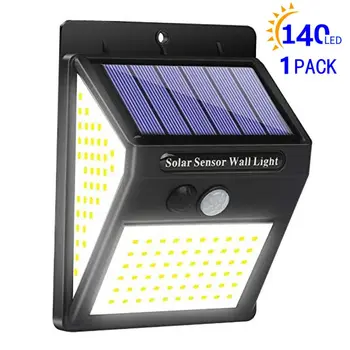 

100/140 LED Outdoor Solar Light PIR Motion Sensor Wall Light Waterproof Solar Lamp Solar Powered Sunlight Garden Decoration