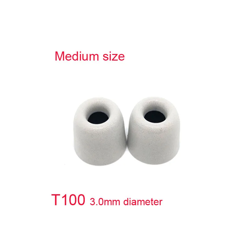 T100 M 2pcs gray 1 пара(2 шт) 3-5 мм Калибр шумоизоляция памяти пенные Ушные подушки T100/T200/T300/T400/T500 наушники-вкладыши - Цвет: T100 M 2pcs gray