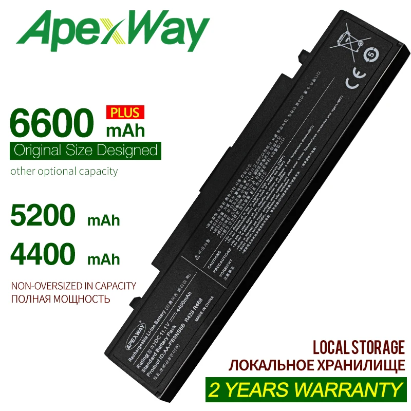 Аккумулятор для ноутбука ApexWay SamSung R428/R428/R428/R429/R468/NP300/NP350/RV410/RV509/R530/R580|Аккумуляторы