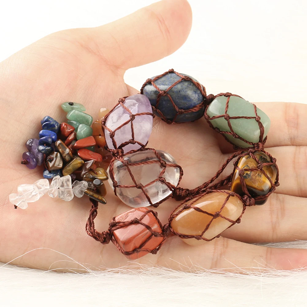 7 Chakra Tumbled Gemstone Tassel Chakra Natural Crystal Stone Car Pendant Hanging Ornament Stones For Car Home Decor 7 Chakra Tumbled Gemstone Tassel Chakra Natural Crystal Stone Car Pendant Hanging Ornament Stones For Car Home Decor
