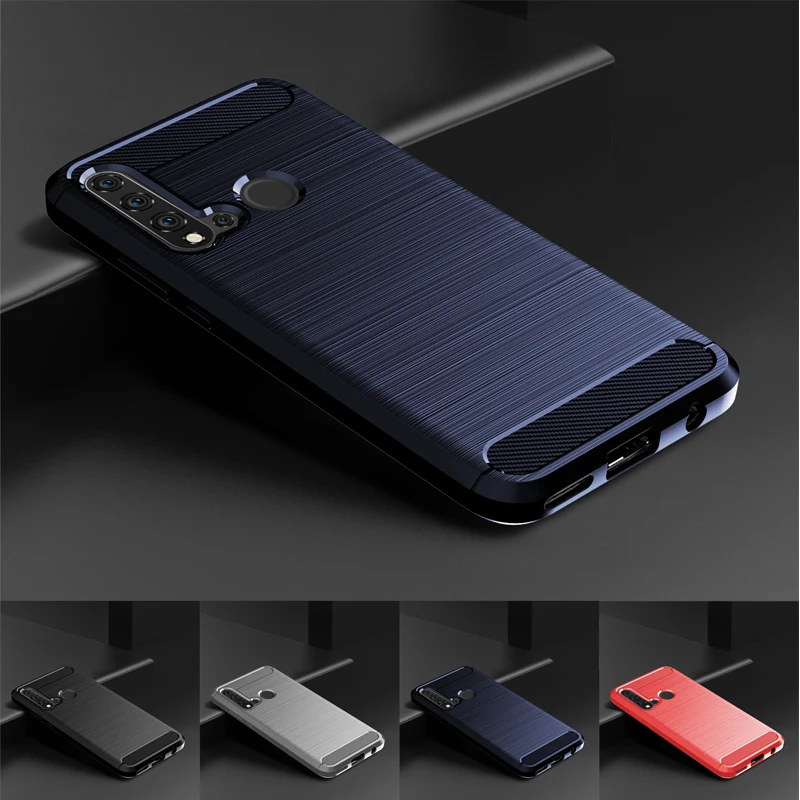 

Phone Case For Huawei Nova 5i Pro Silicone Soft TPU Brushed Carbon Fiber Texture Cover Sfor For Huawei Nova 5 Pro Back Cover