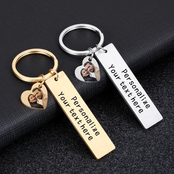 

Wedding Anniversary Birthday Gifts Couple Keychain for Boyfriend Girlfriend Customed Private Photo Text I Love You Keyring Gift