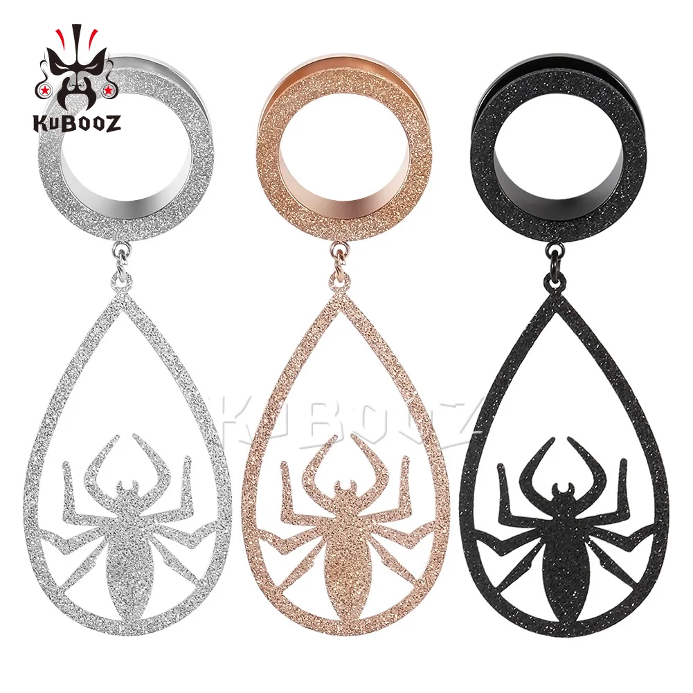 Dull Polish Fashion Spider Pendant Ear Expanders Ear Gagues Earrings Multi Color Gift For Women Body Jewelry By Piar 6 to 16mm
