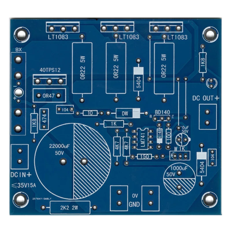 LT1083/LT1084/LM338 Parallel Linear Regulated Power Supply Bare PCB Board For Audio Amplifier audio amplifier pcb