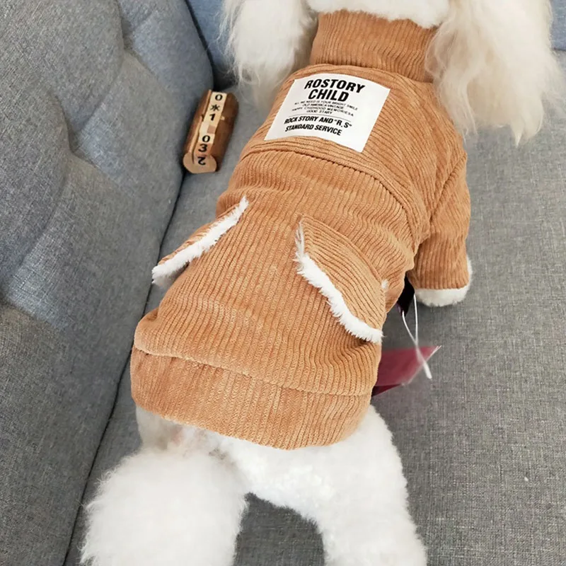 Одежда для собак зимние куртки для собак вельветовый жилет пальто Ropa Perro французская одежда для бульдога Одежда Для Собак Мопс