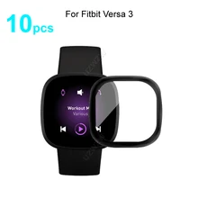 10pcs For Fitbit Versa 3 Soft Smart Watch Screen Protector Guard 3D Curved Edge Full Coverage Protective Film Cover