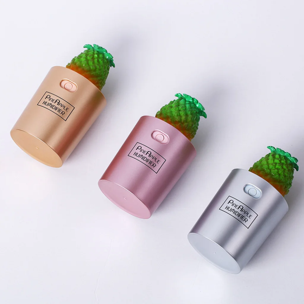 130ML Modern Pineapple Ultrasonic USB Air Humidifier Mini Aroma Diffuser for Living Room Bedroom Home Office