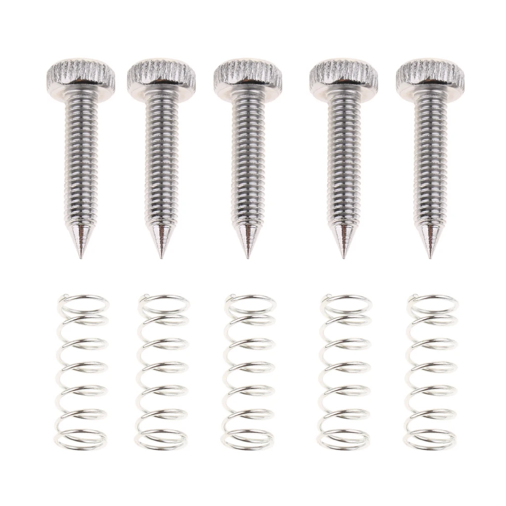 Pack of 5 Drum Single Foot Pedal Hammer Springs Jackscrews Screws DIY