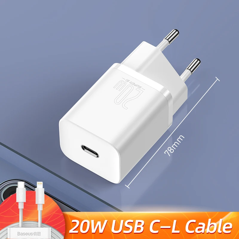 quick charge usb c Baseus USB Type C Charger 20W Portable USB C Charger Support Type C PD Fast Charging For iPhone 12 Pro Max 11 Mini 8 Plus 65 watt fast charger Chargers