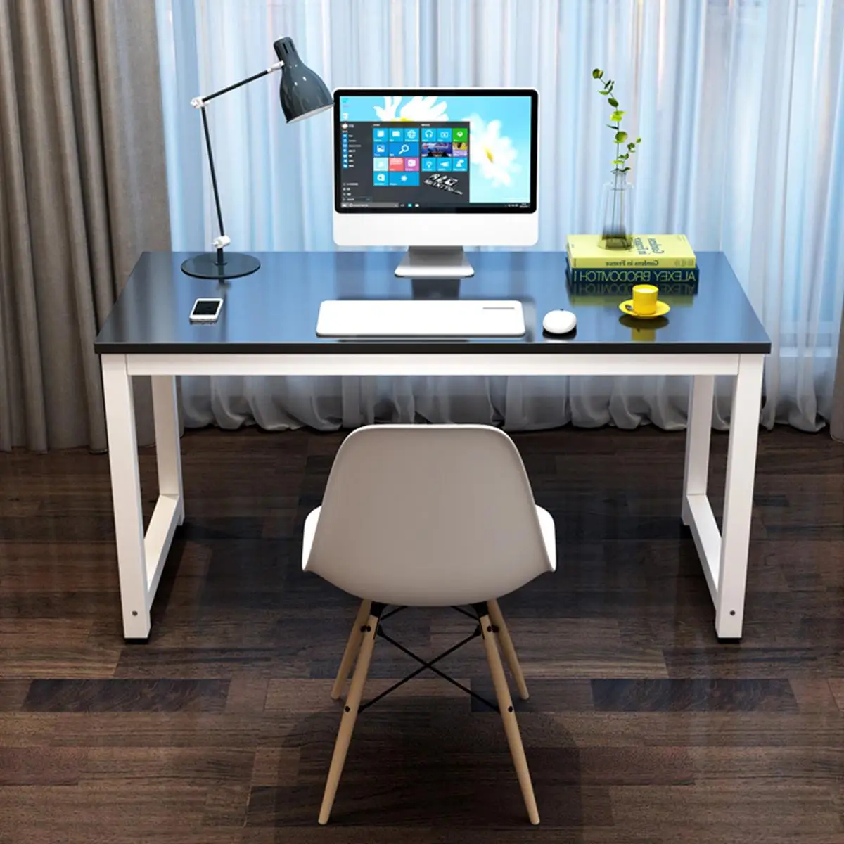 

Large Size Regular Wood Computer Desks for Home Office Computer Desktop Desk Student Kids Learn Bedroom Dormitory Table Desks
