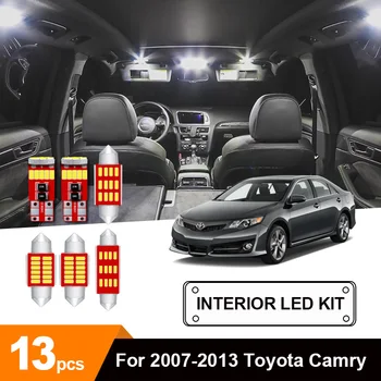 

13 x White Canbus Car LED Light Dome Map Trunk Interior Door Glove Box Vanity Mirror Lamp Package Kit For 2007-2013 Toyota Camry