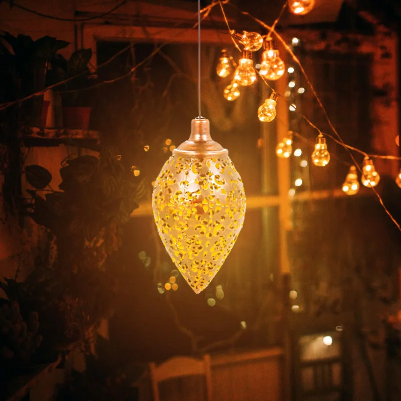 Solar Light LED Lantern Garland Waterproof Hanging Outdoor Fairy Lights Powered Lamp Pendant Lighting Decoration | Освещение
