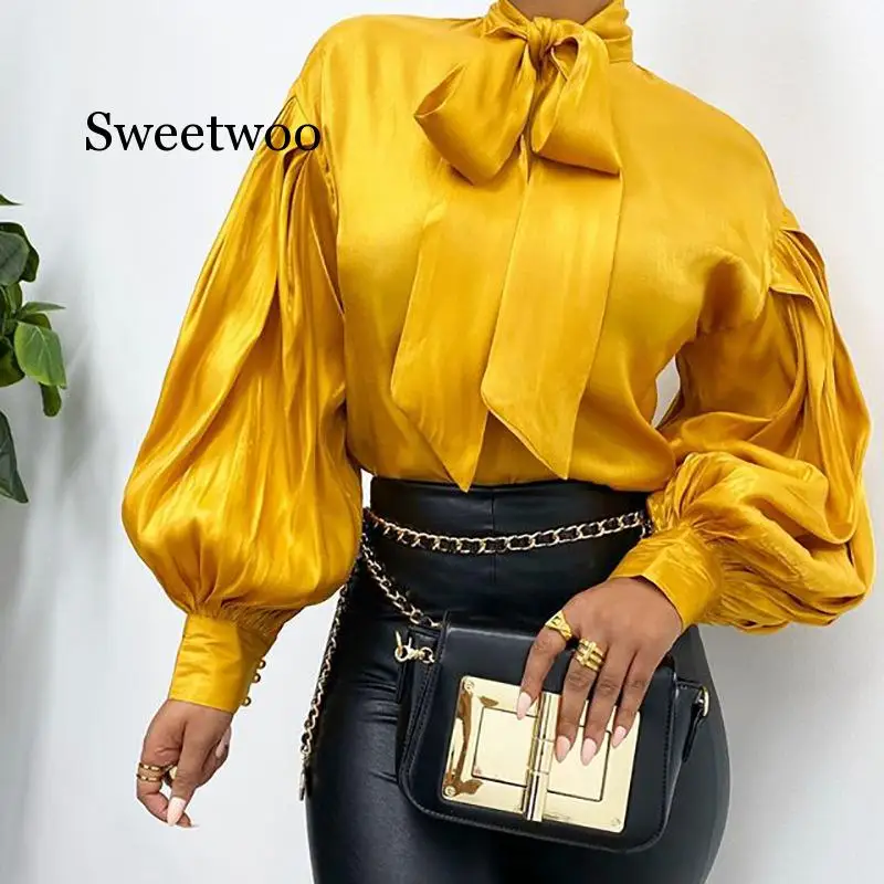 chemisier-jaune-a-manches-longues-lanterne-pour-femme-haut-elegant-chemises-nouvelle-collection-printemps-ete-2020