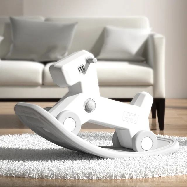 LazyChild 2 In 1 Children's Rocking Horse And Stroller Rocking Chair Baby Wooden Horse Toy Baby Rocking Horse Birthday Gift 2021 1