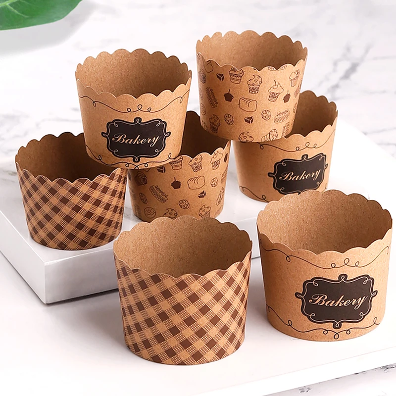 Toestemming rand Onbekwaamheid 50Pcs Ambachtelijke Papier Cakevorm Ronde Vorm Muffin Cupcake Bakken Mallen  Keuken Koken Bakvormen Maker Diy Cake Decorating Gereedschap|Cakevormen| -  AliExpress