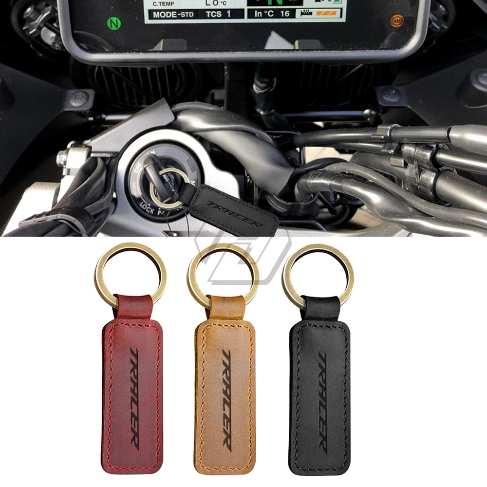 

For Yamaha MT-07 MT-09 Tracer 125 700 900 Motorcycle Cowhide Keychain Key Ring
