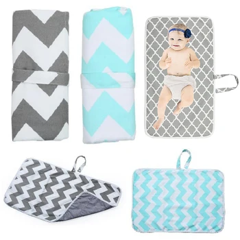

Baby Portable Foldable Washable Compact Travel Nappy Diaper Changing Mat Pattern Waterproof Toddler Floor Mat Change Play Pad