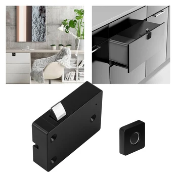 

Drawer Intelligent Electronic Lock,Cabinet Smart Lock,Door USB Security Storage Furniture Fingerprint Padlock,Digital Door Lock