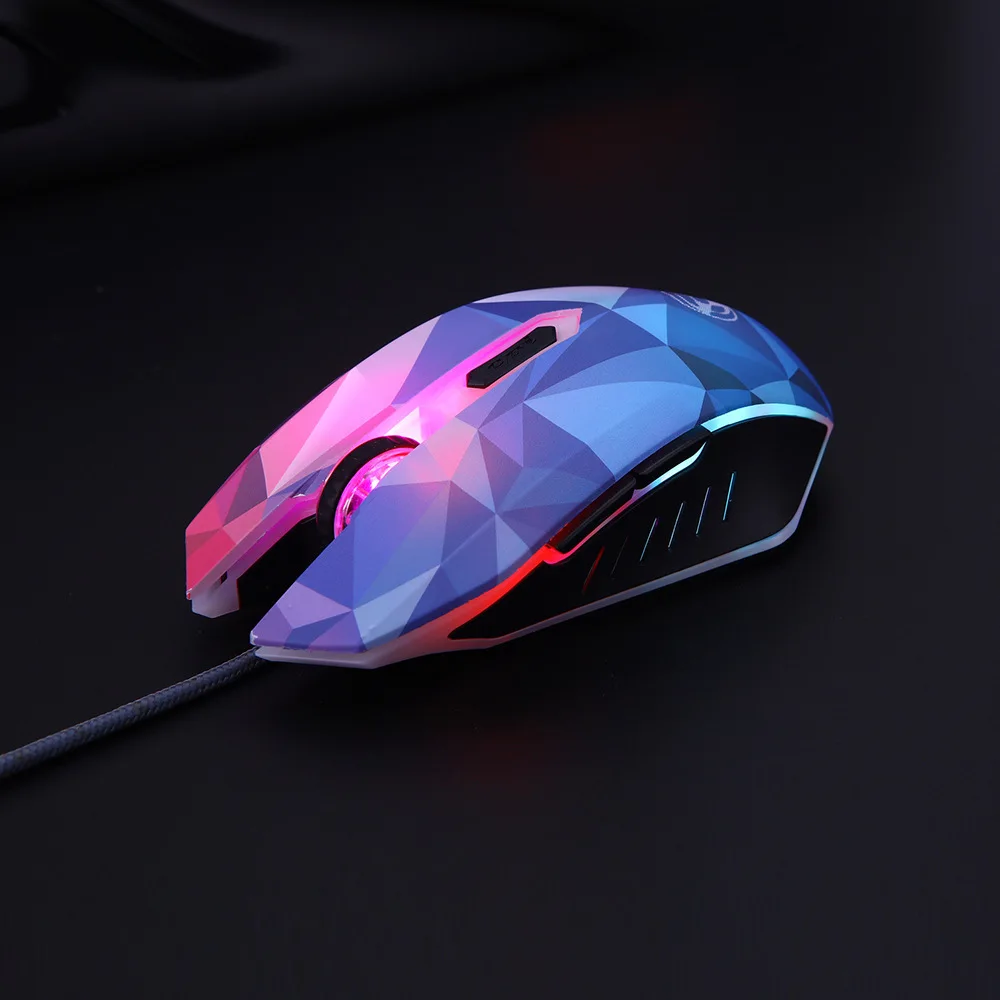 3500 dpi Проводная мышь компьютерная игровая мышь оптическая эргономичная мышь дышащая Алмазная мышь с подсветкой 4 регулируемых dpi для ноутбука