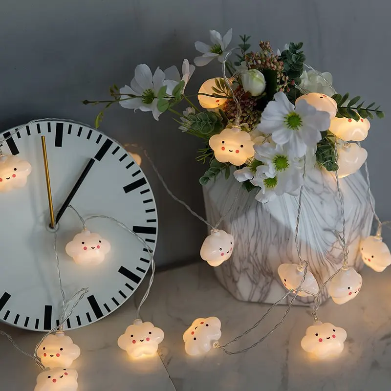 Smile Face Cloud String Lights Fairy light  Led Decoracion Cloud Children Bedroom Cute Home Decoration Gift Garland Luces 3