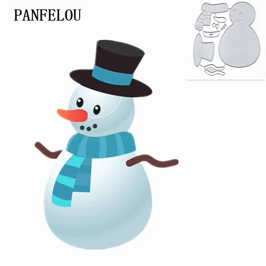 PANFELOU 10,5*9,2 см Рождественский Снеговик металл ремесло резчик углеродистой стали бумажная заготовка резки Скрапбукинг/DIY Тисненные карты