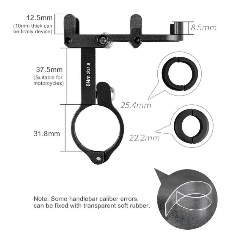 GUB PRO2-2 Aluminum Alloy Bike Phone Holder for Smartphone Adjustable Universal Support GPS Navigation Phone Stand